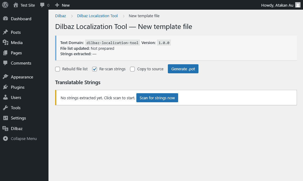 Scan and detect translatable strings