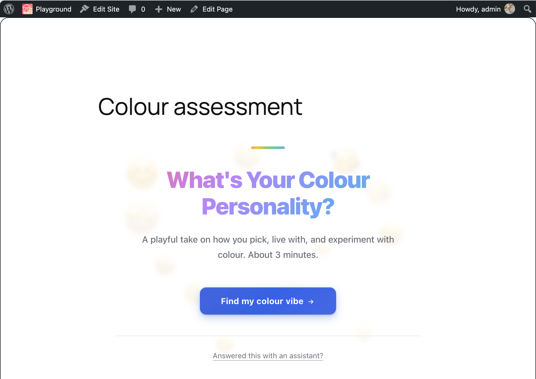 The scorecard on a page of your own site, where visitors find it.