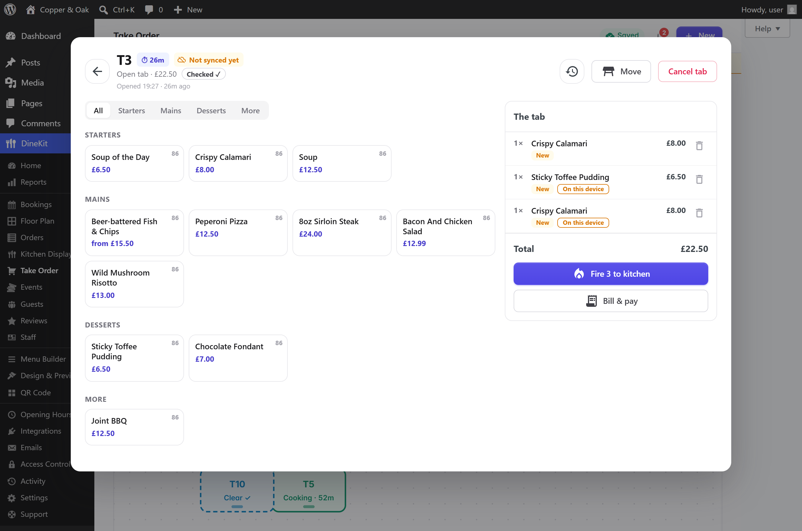 The live orders board — new orders appear by themselves, every order shows where it came from (online, QR table, till, phone), and tomorrow's pre-orders wait in their own Scheduled group. You keep 100%.