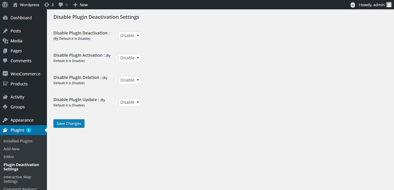 screenshot-1 - Plugin option to manage notifications.