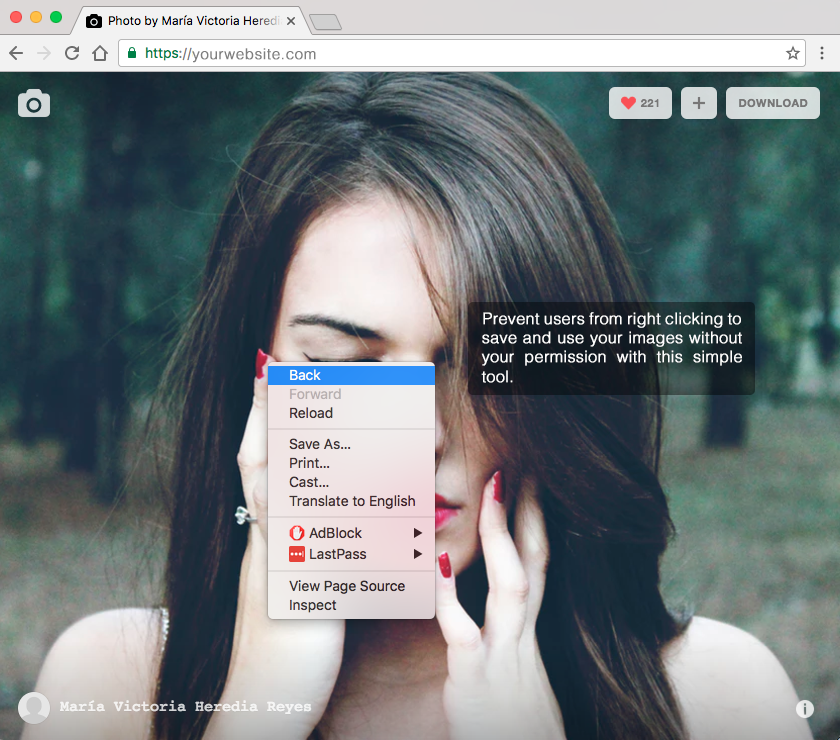 Prevent Right Click menu from appearing