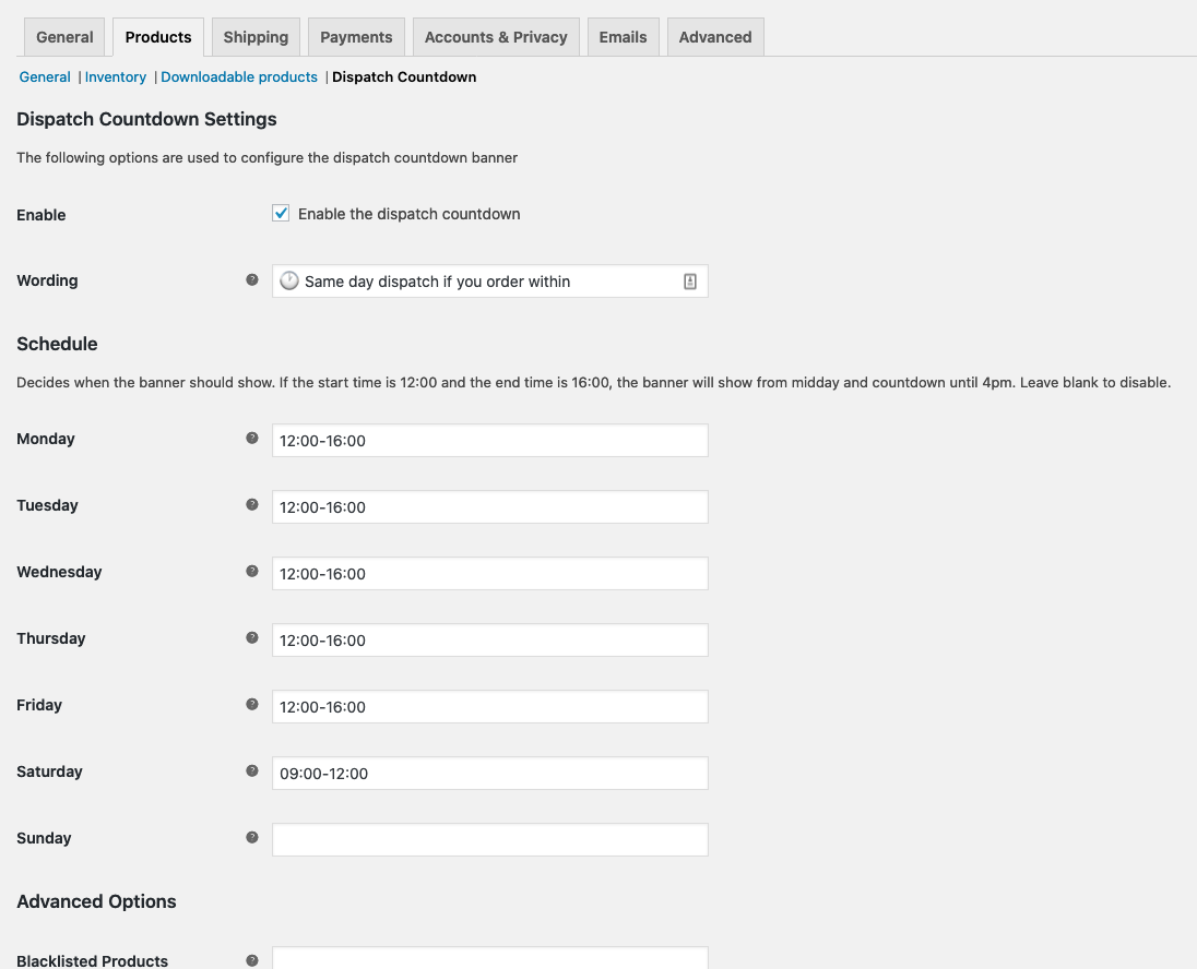 Backend view