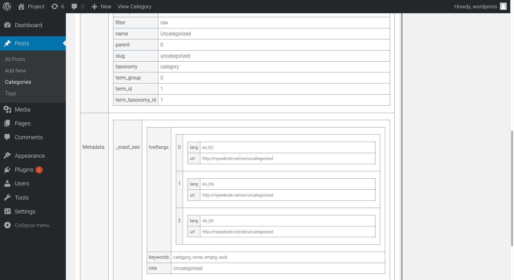Finally, You also can see user properties, custom fields and protected meta.