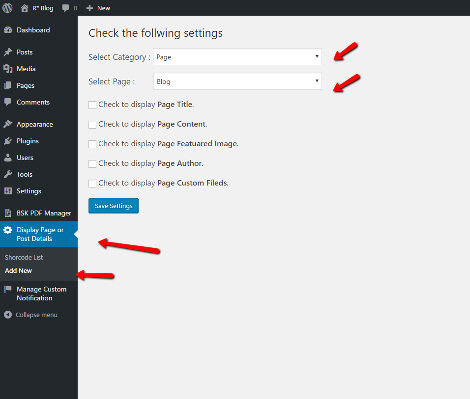 This is the admin end screenshot for generate shortcode for each page as you like.