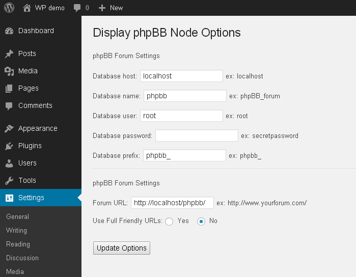 Administration interface in WordPress 3.8