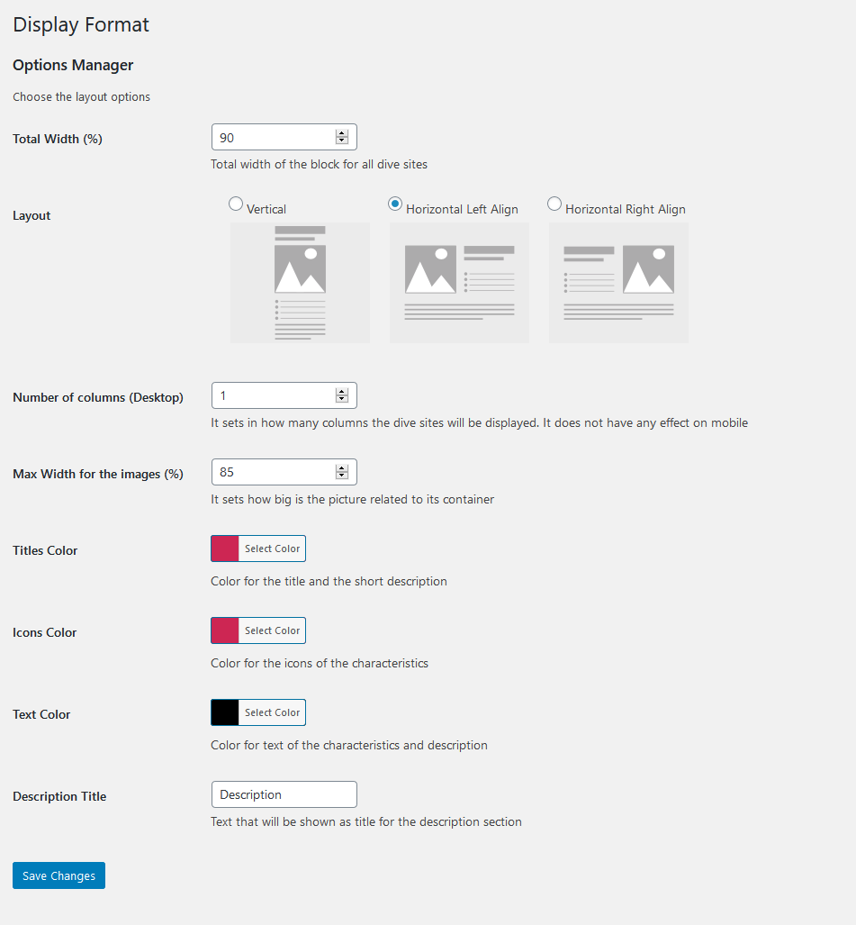 Layout options