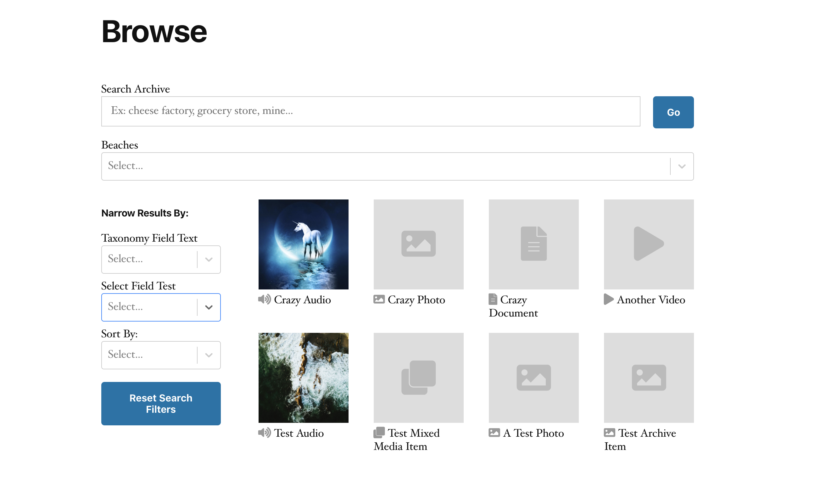 Browse Experience