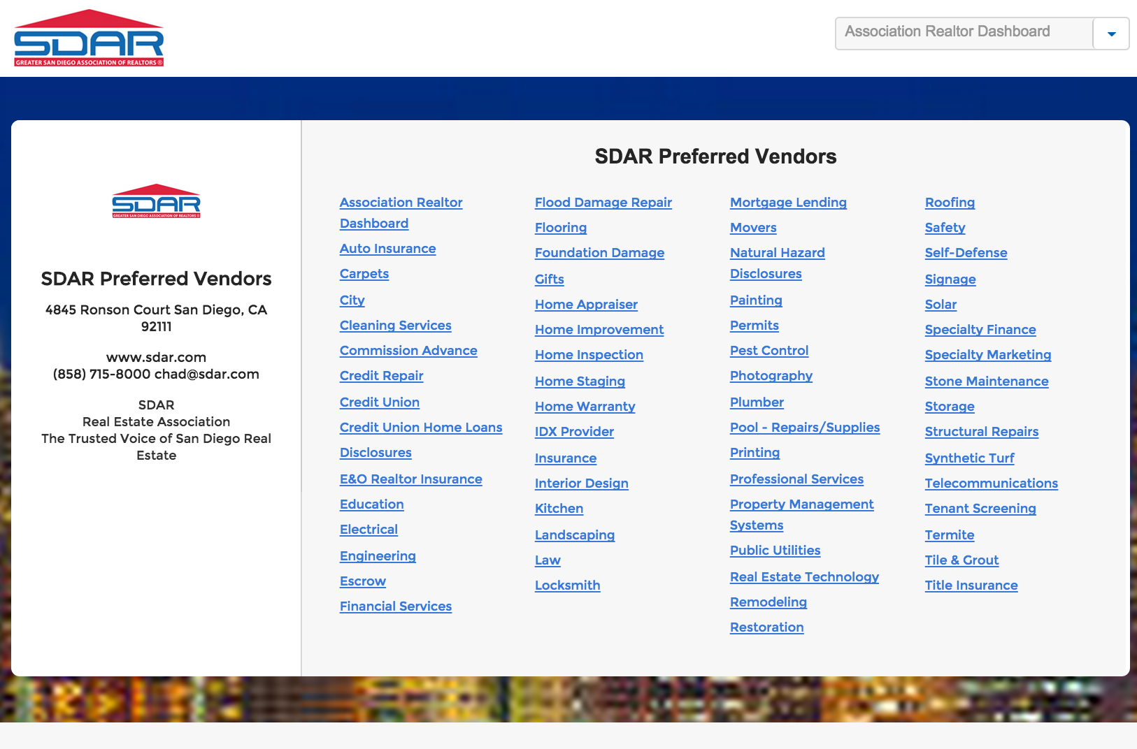 Dizzle Hosted Vendor List