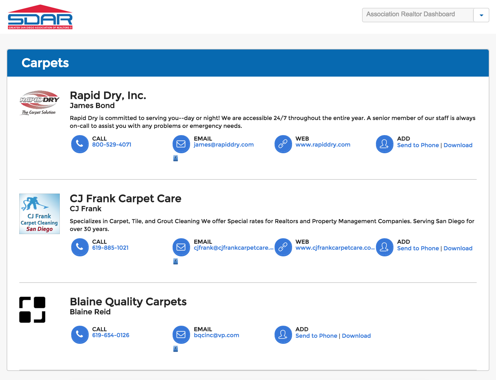 Wordpress Embedded Vendor List