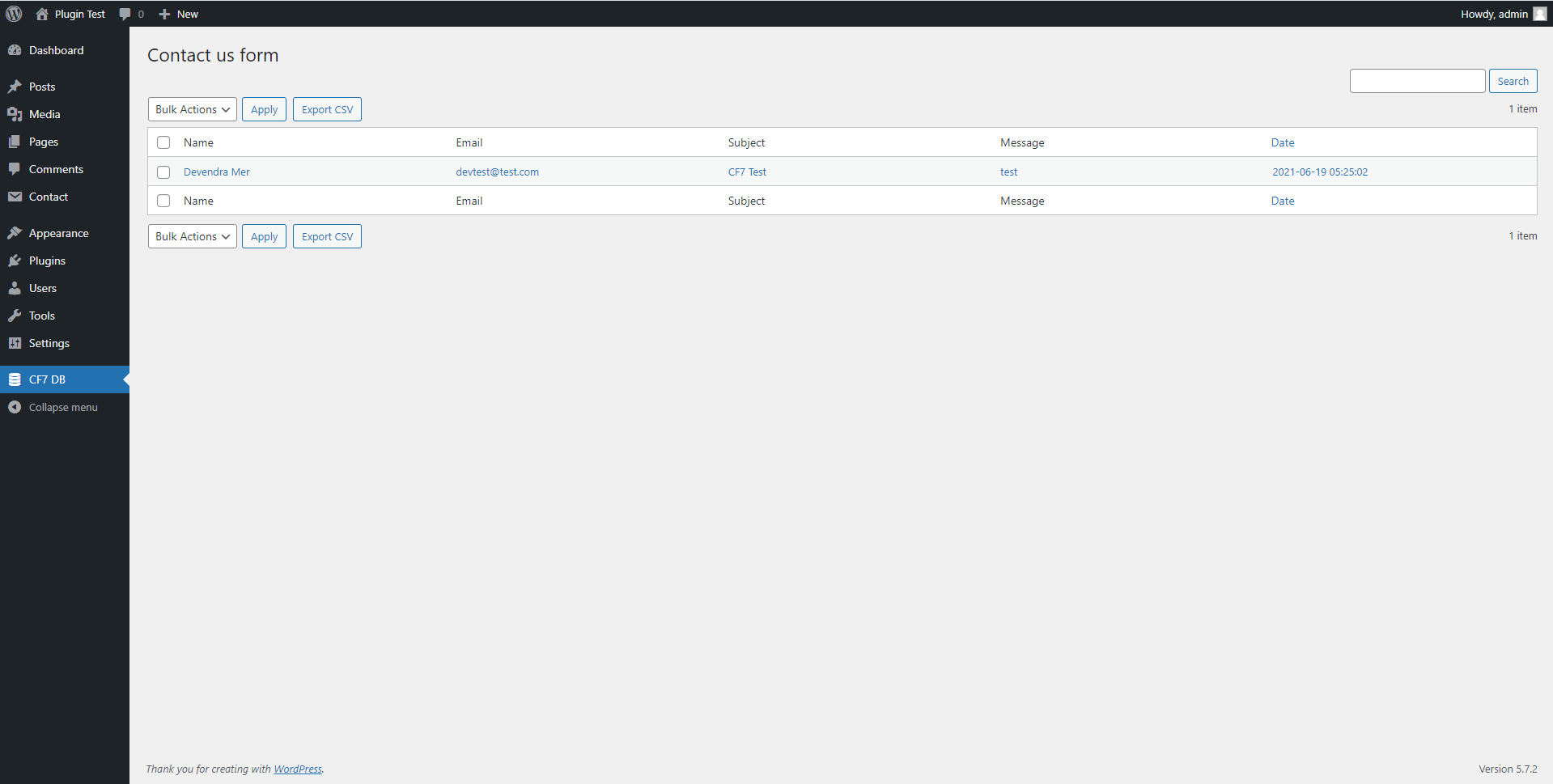 Admin Form Records