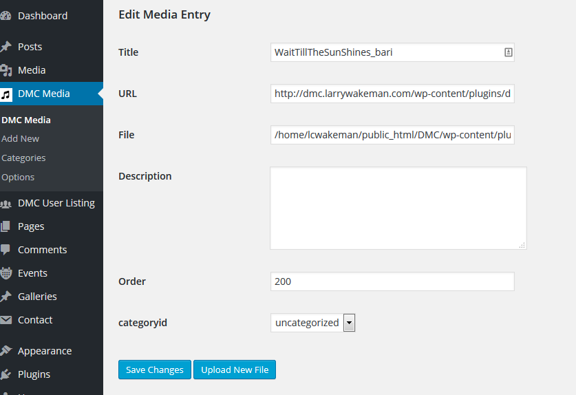Add track metadata after file upload.