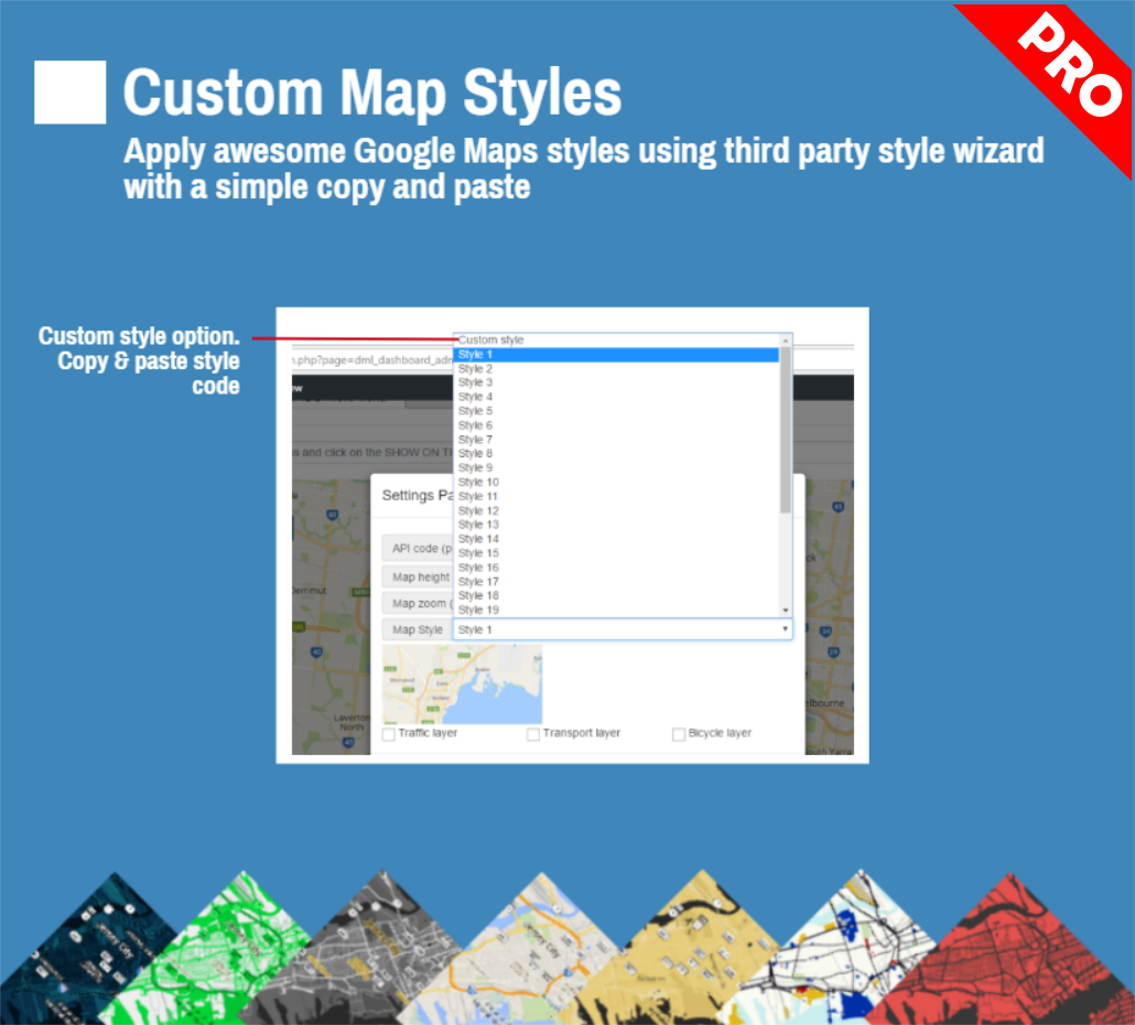 Select hover color for polygons and circles when user hovers on the shape (PRO version).