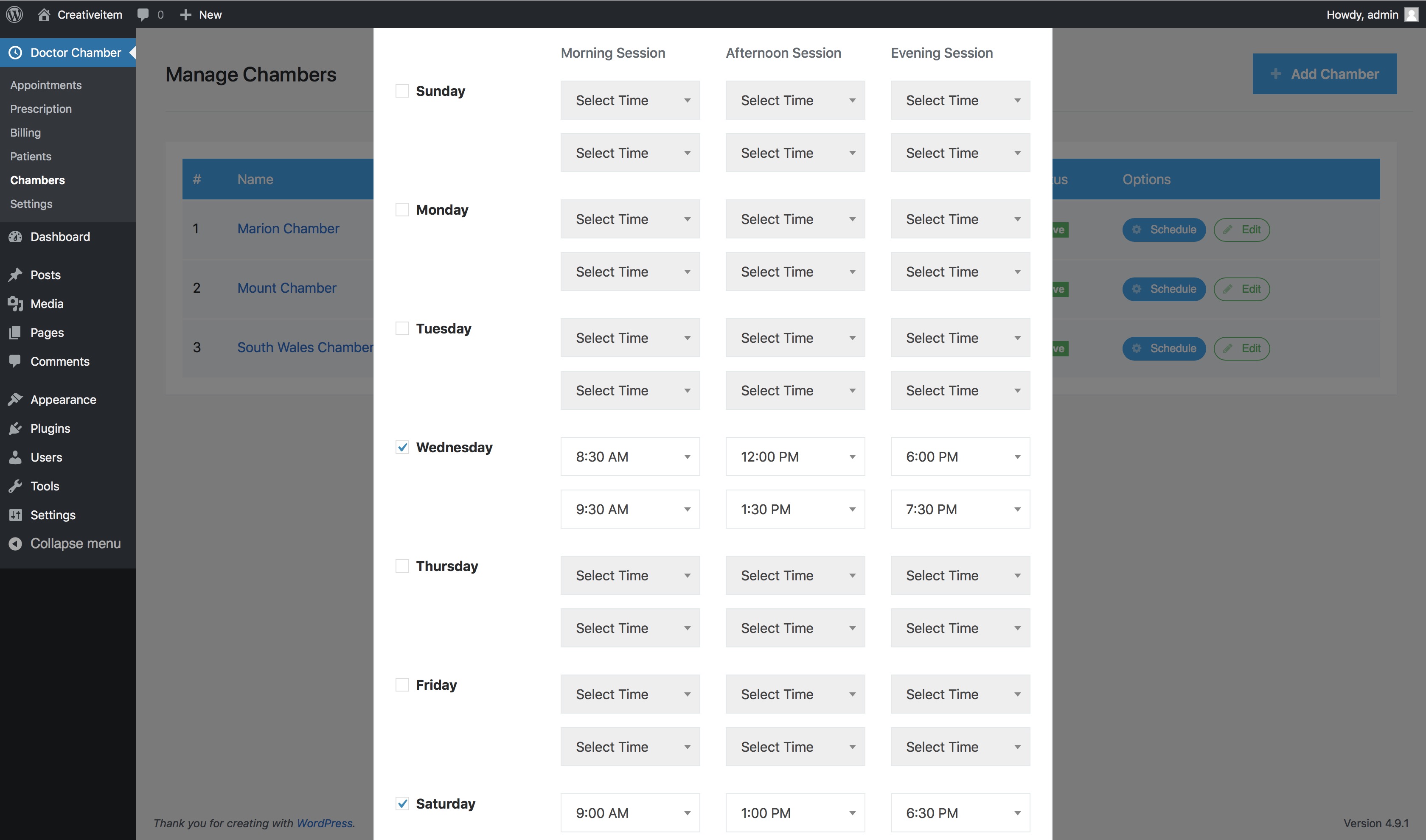 Plugin's settings