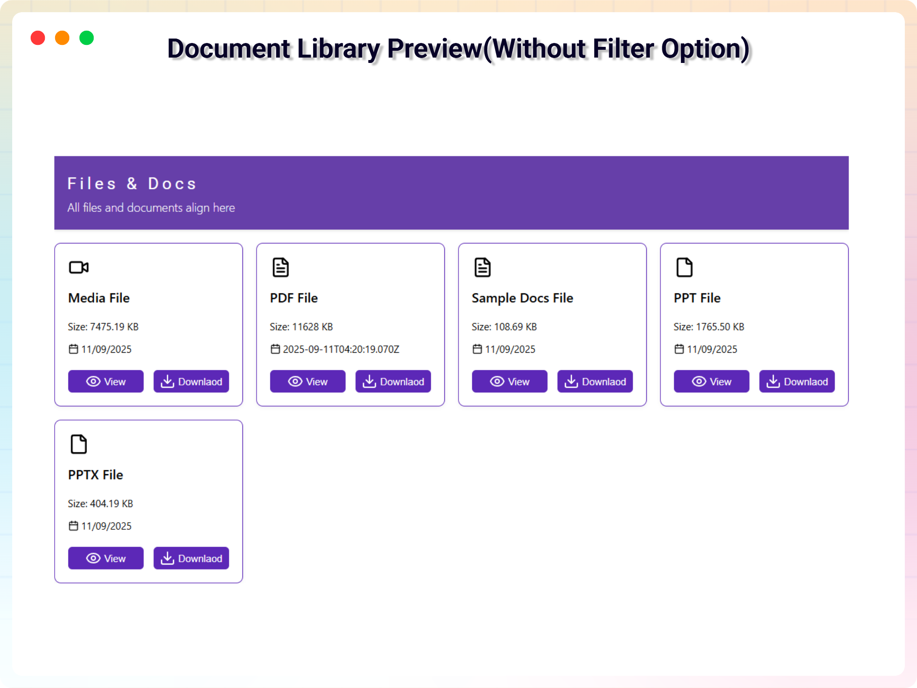 View Documents In Document Library