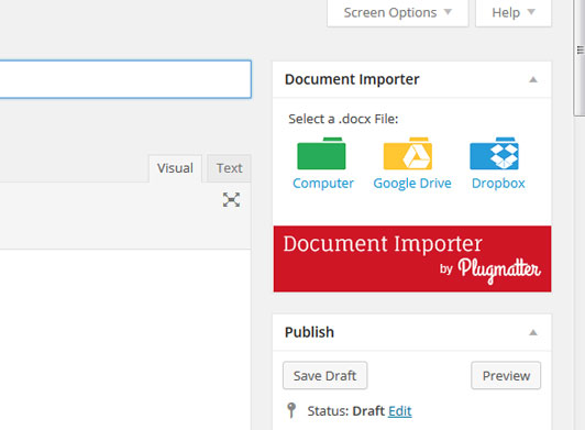 Document Importer By Plugmatter - Publish Post Widget