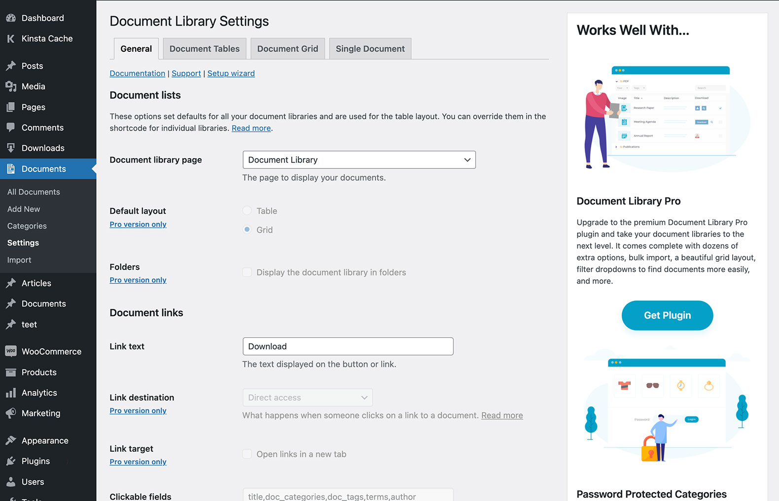 Easily list documents anywhere on your site using a simple shortcode.