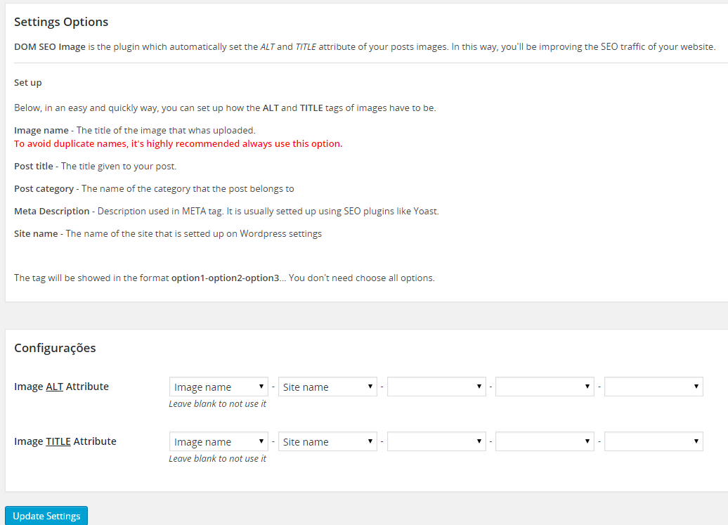 You can set up your settings in a easy and quick way!