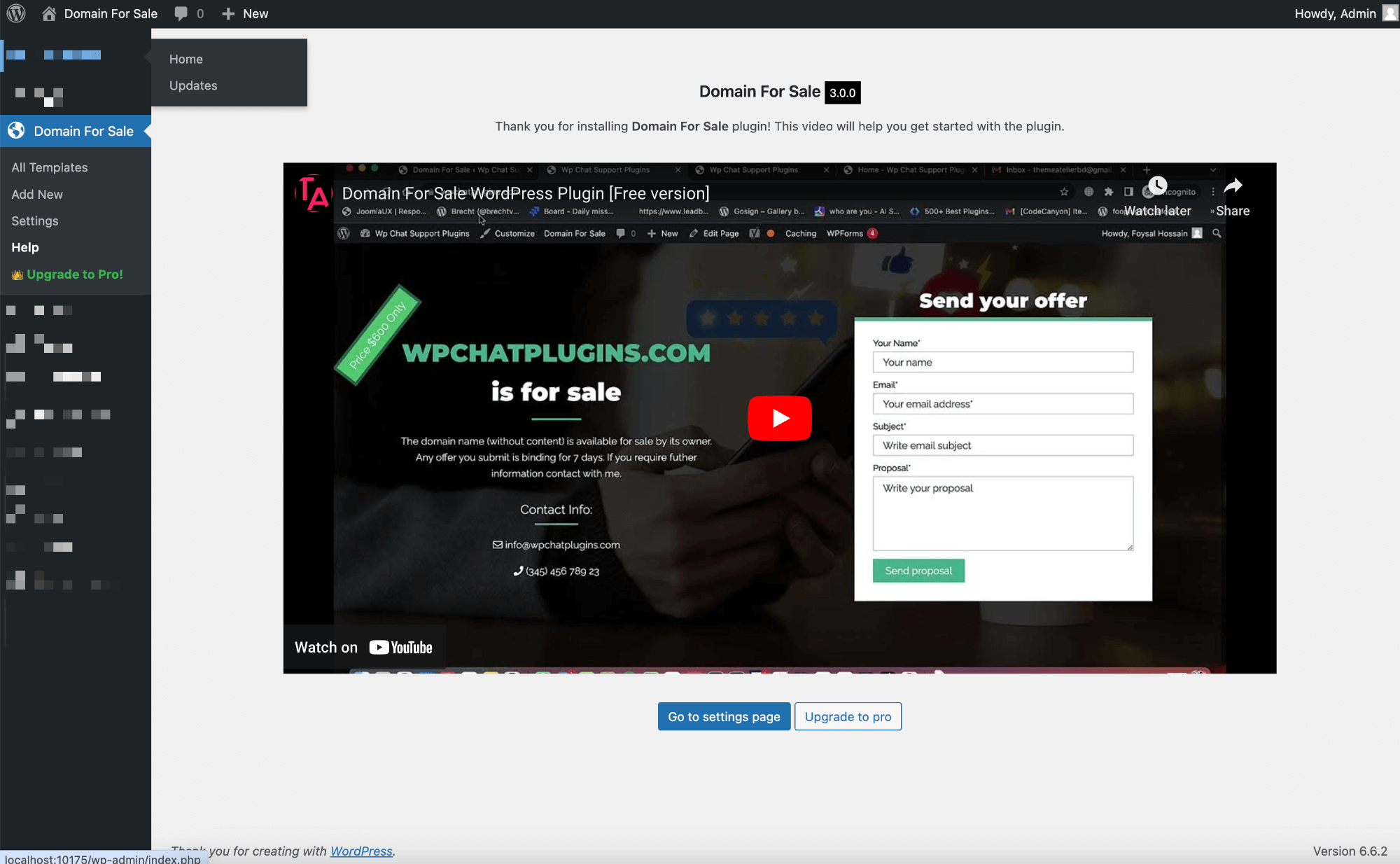 Admin Demo - Content Options