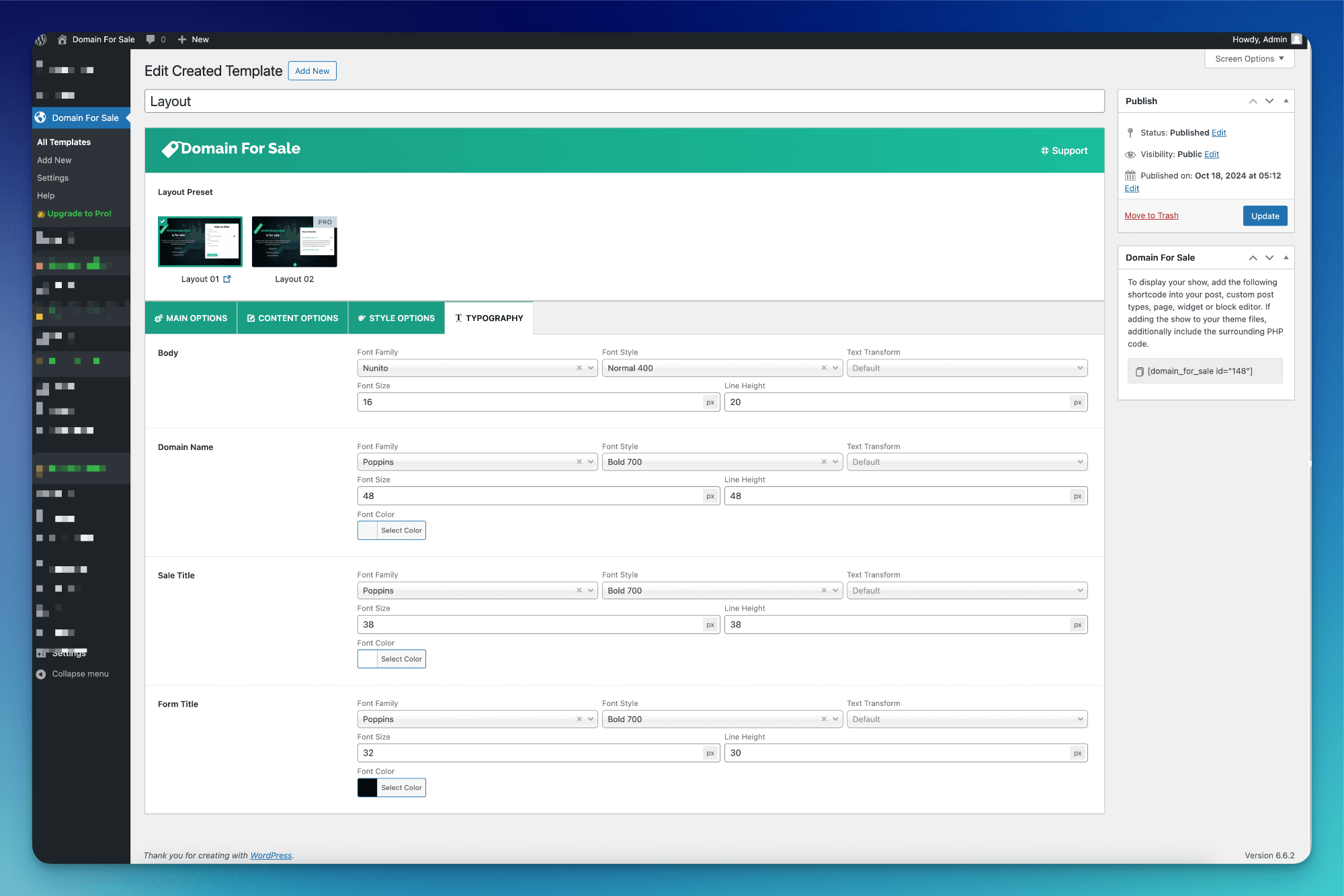 Admin Demo - General