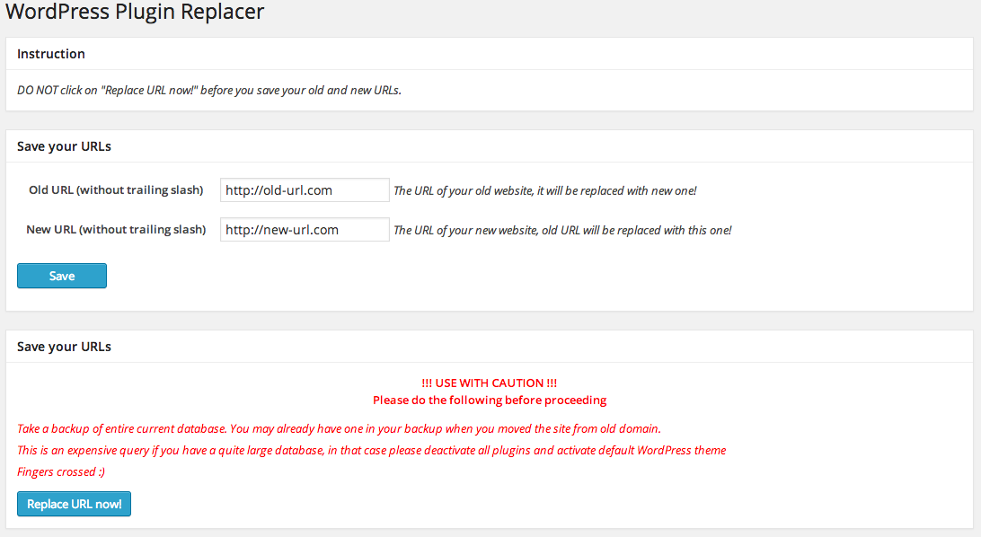 This is the settings page