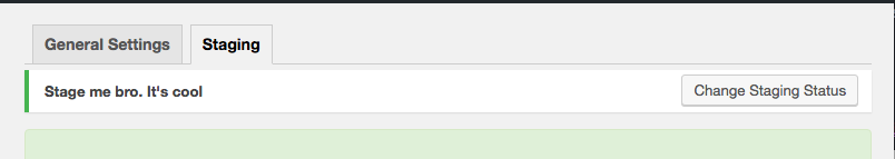 The staging status notice