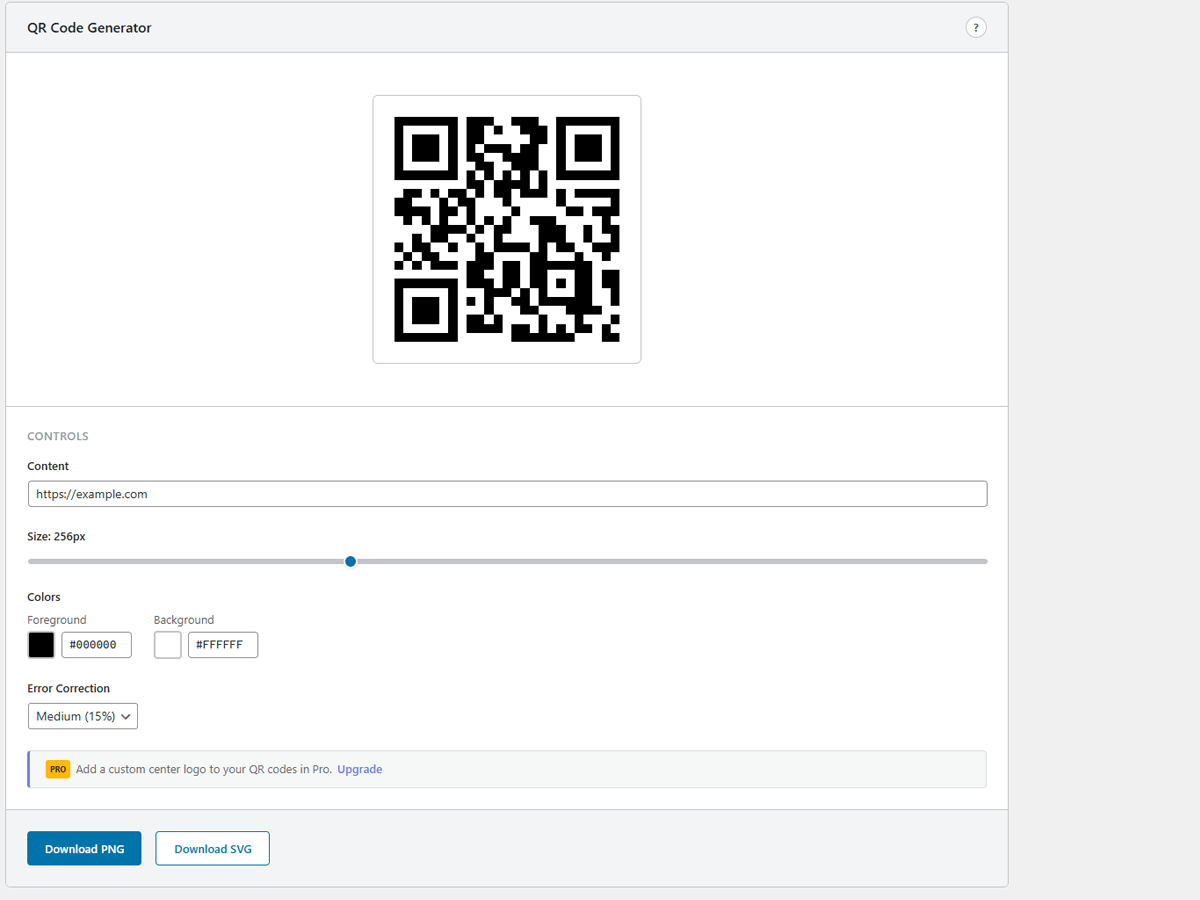 QR Code Generator with custom colors