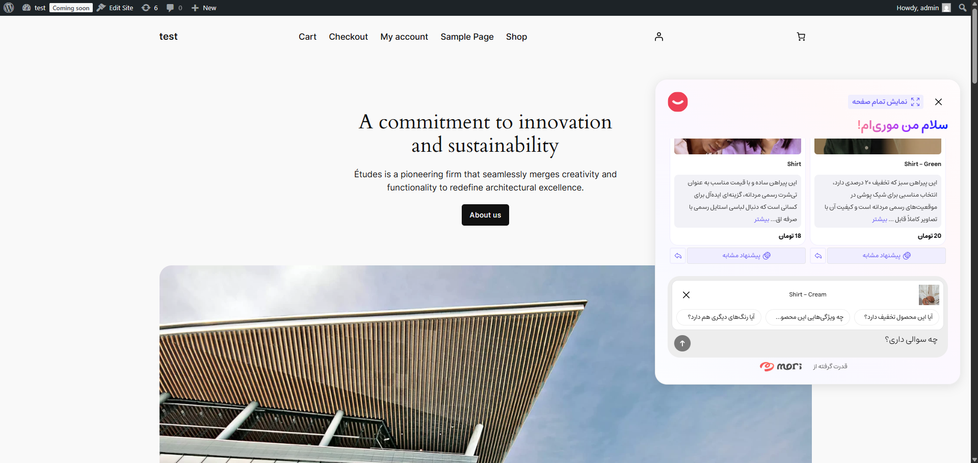 Chatbot answering questions about a specific product.