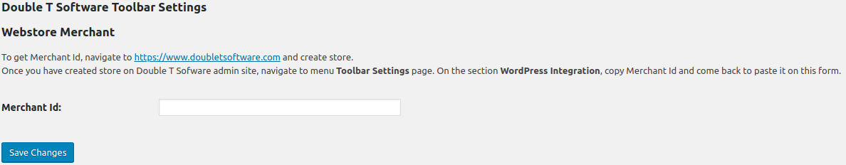 Double T Software settings page