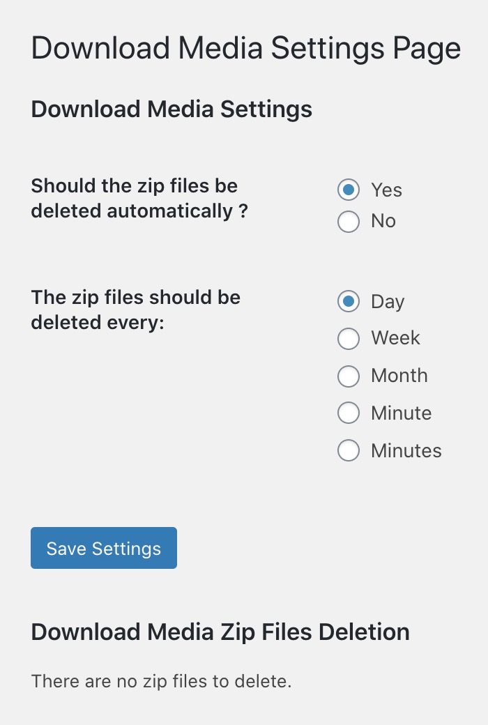 Plugin settings