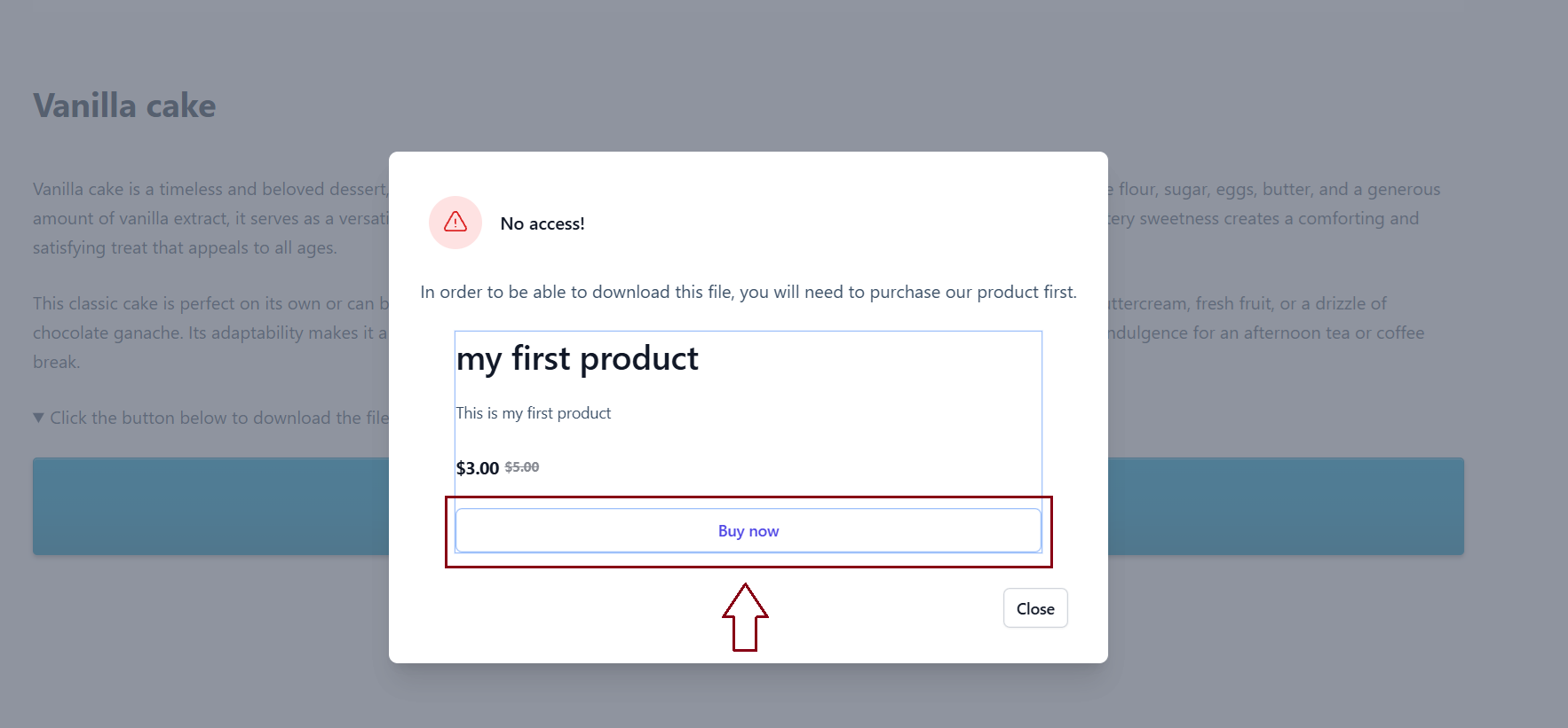 Prompting the purchase