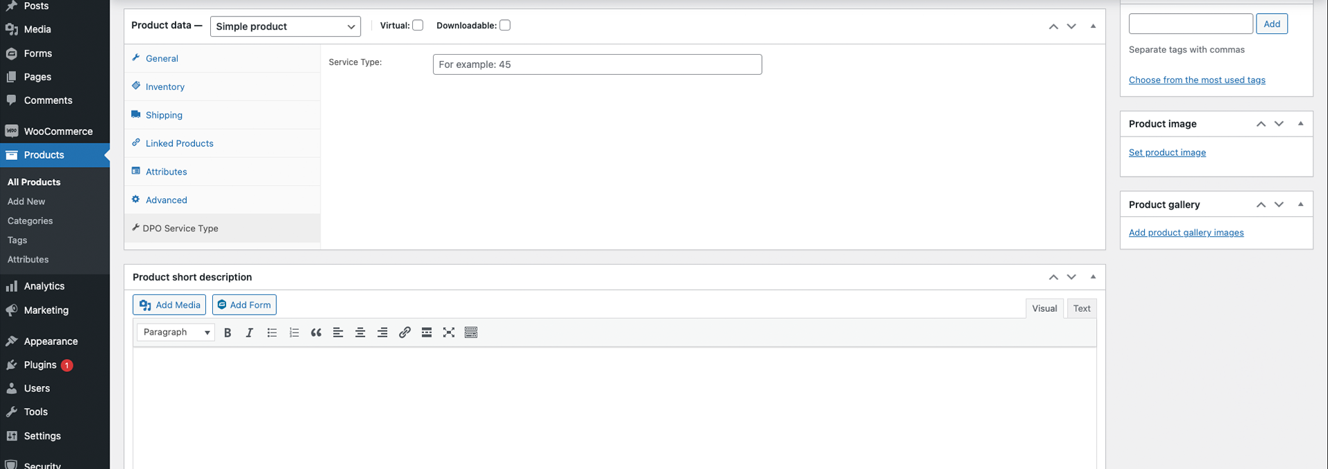 WooCommerce Admin Product Page Settings