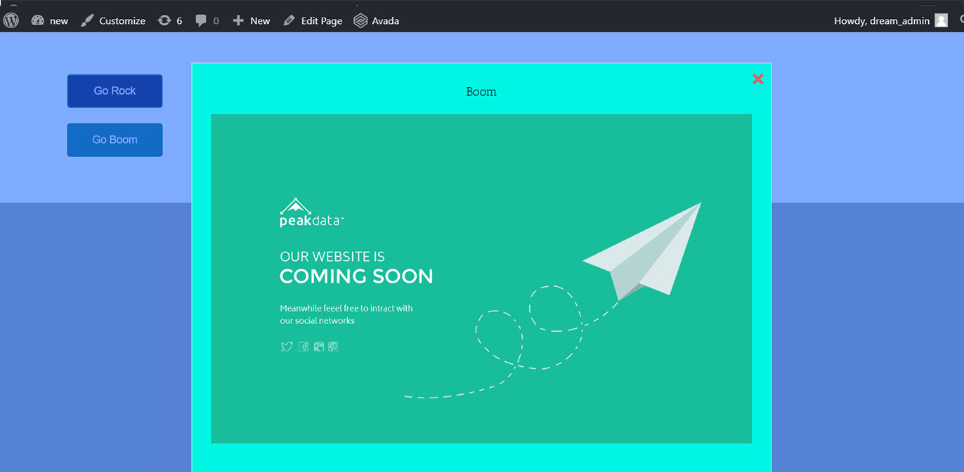 Create New Popup.