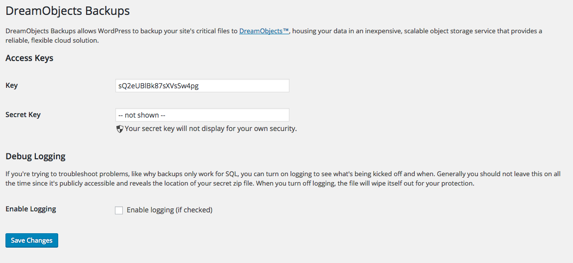 The Settings Page