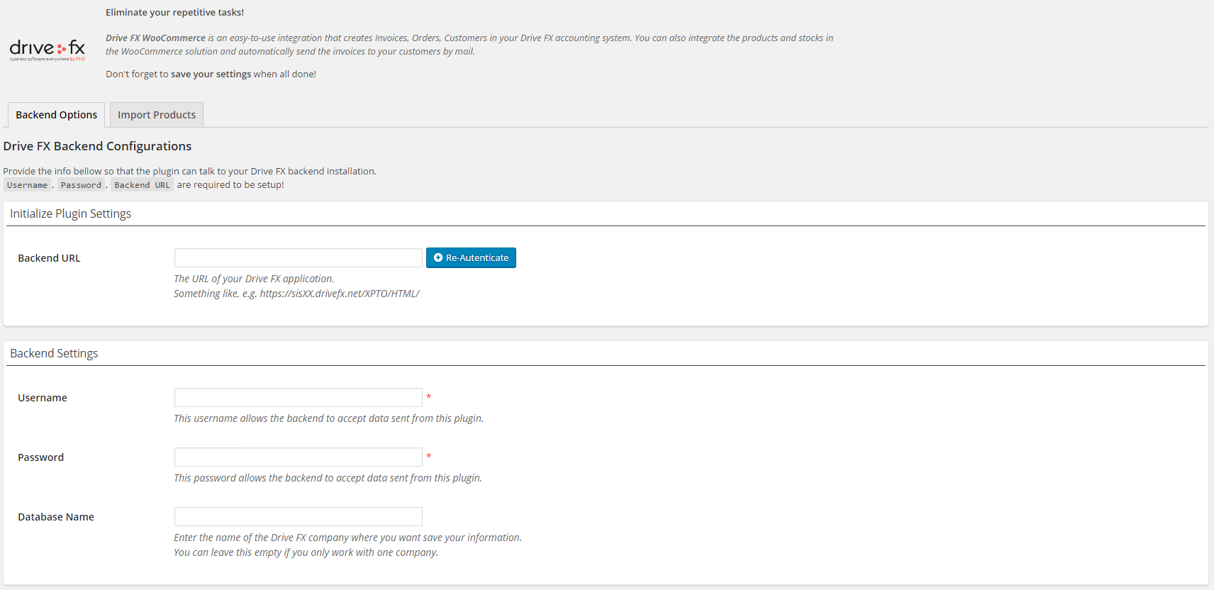 Initialize plugin and login