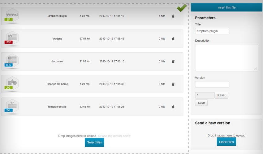 Manage single file