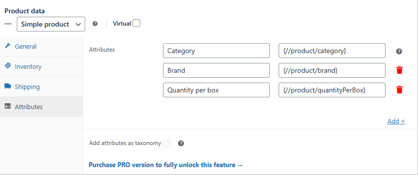 Choose the product feed node (branch) to import data in the File Preview