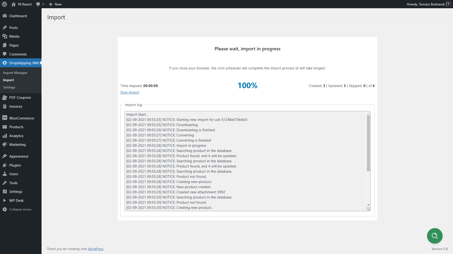 Use Import Options to adjust product import to your needs