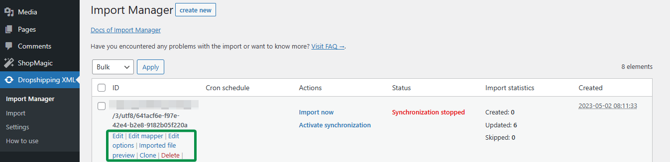 The product import can also create new WooCommerce products as drafts