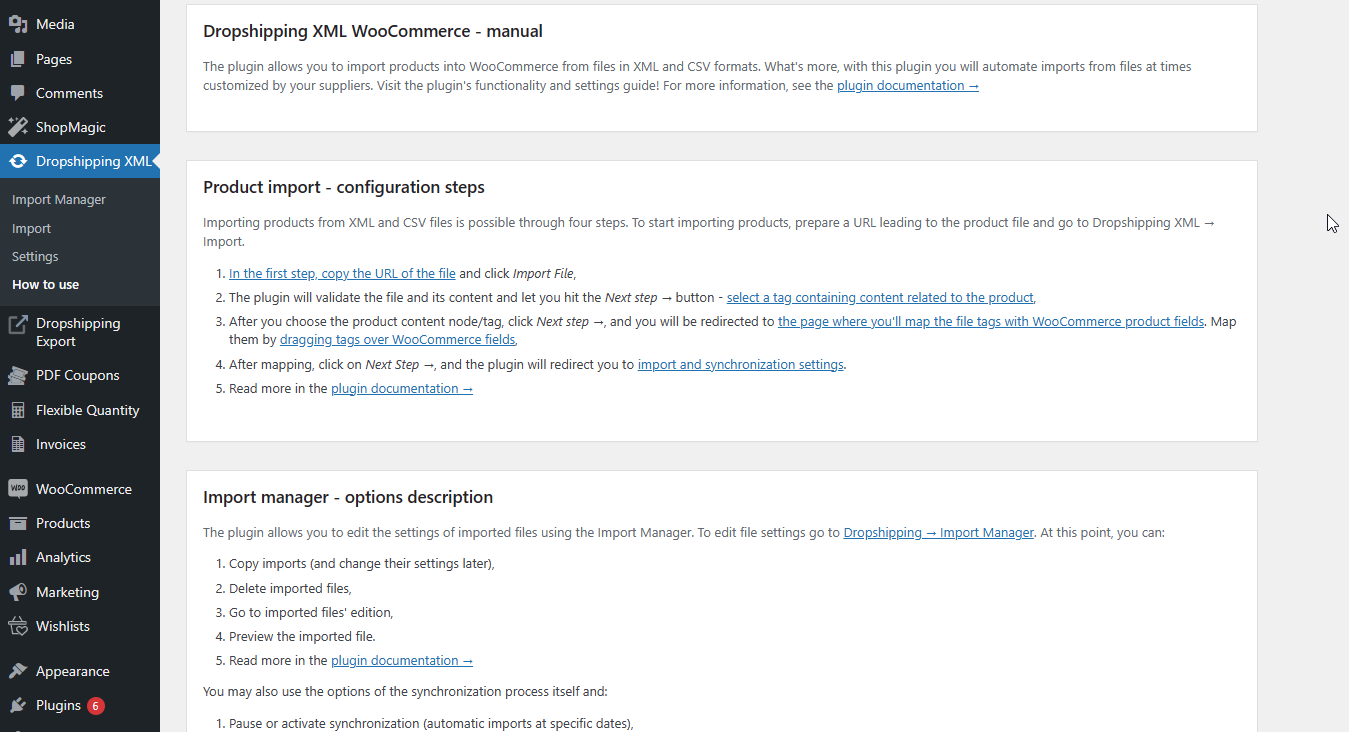Import Products to WooCommerce (process)