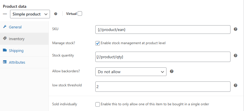 Product import logs in the plugin
