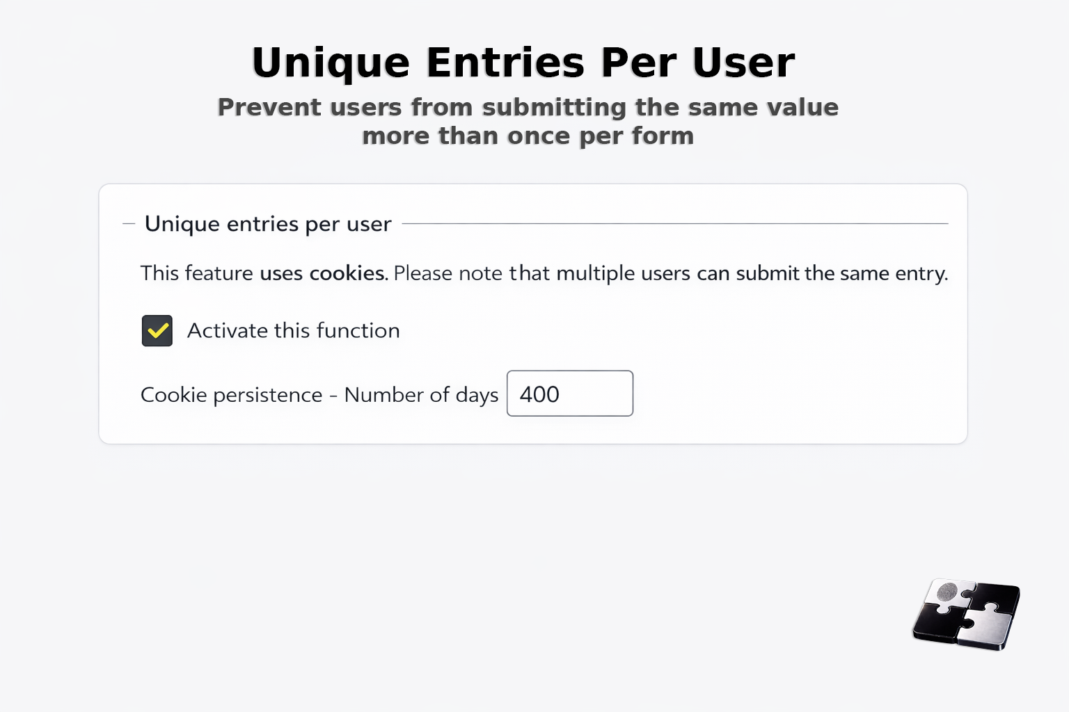 Block repeat submissions from the same user using browser cookies