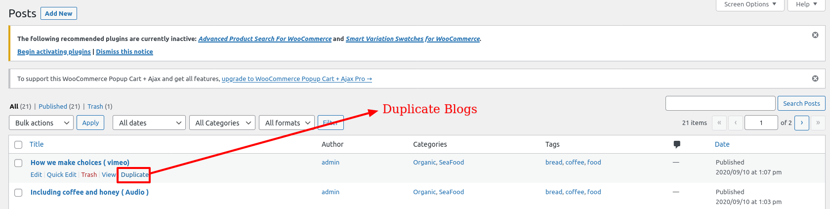 Duplicate Wordpress Blogs