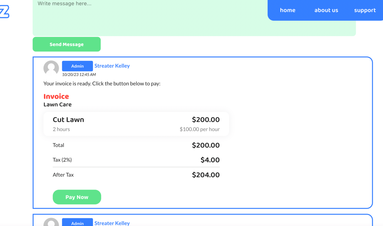 Stripe Settings Dashboard