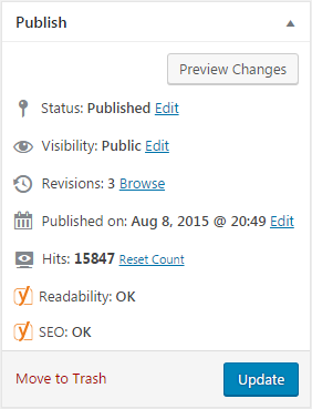 Hit counts can be easily reset from the admin menu if there has been something that has inflated the score artificially and you want to reset it.