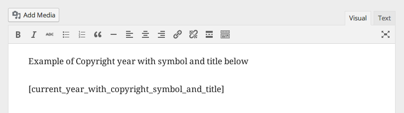 Usage of shortcode in Post/Page Editor