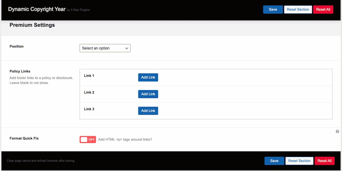 Settings Page - Premium