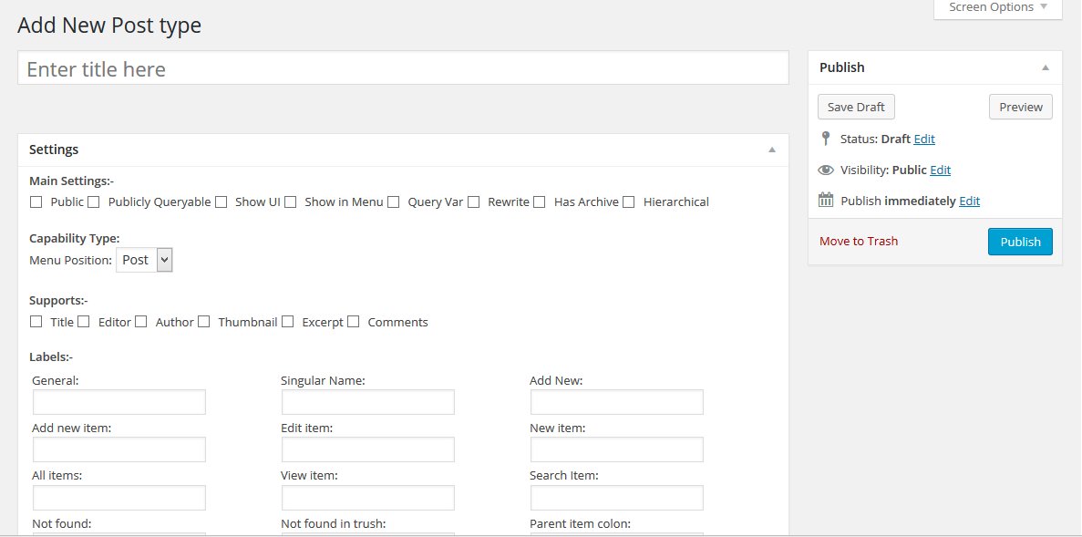 Add new custom post and taxonomy