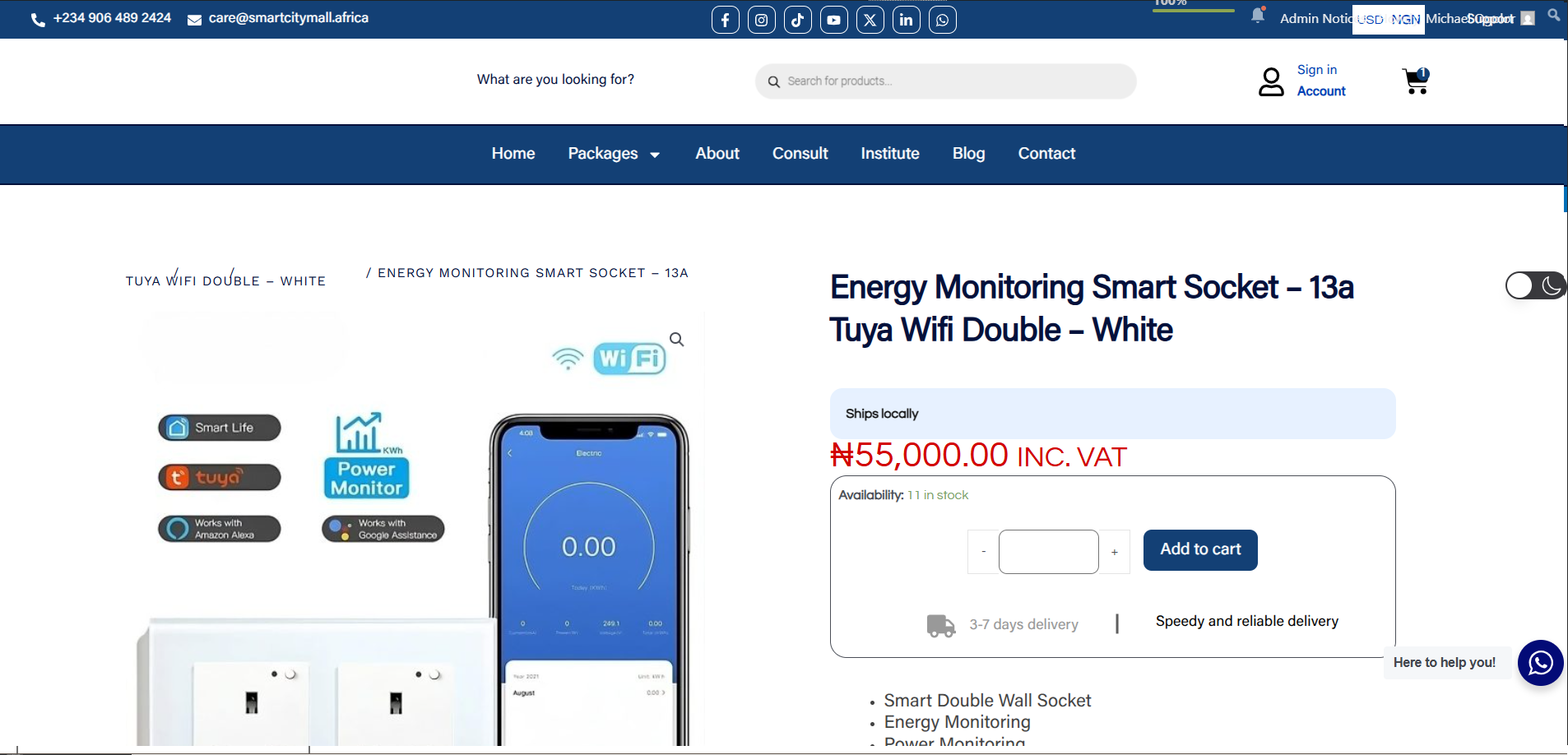**Single Product Page Example:** A tag displayed near the product image.