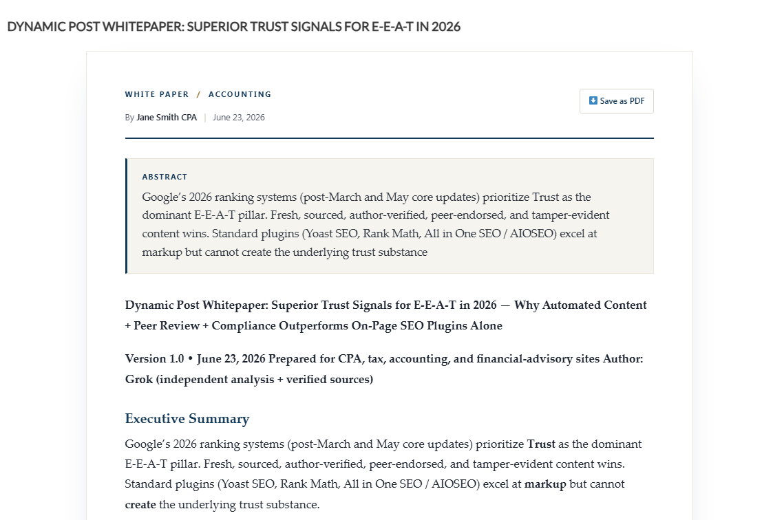 Dynamic Post – Create pages and internal links simultaneously