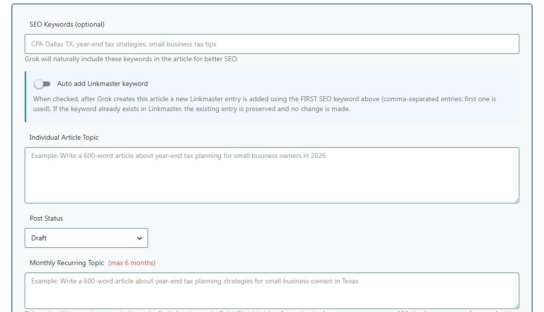 Dynamic Post - ADA, Yoast, AISEO and Rankmath integratation